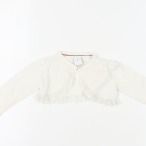 Jasper Conran Girls White Shrug 12-18 Months