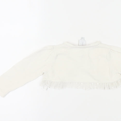Jasper Conran Girls White Shrug 12-18 Months