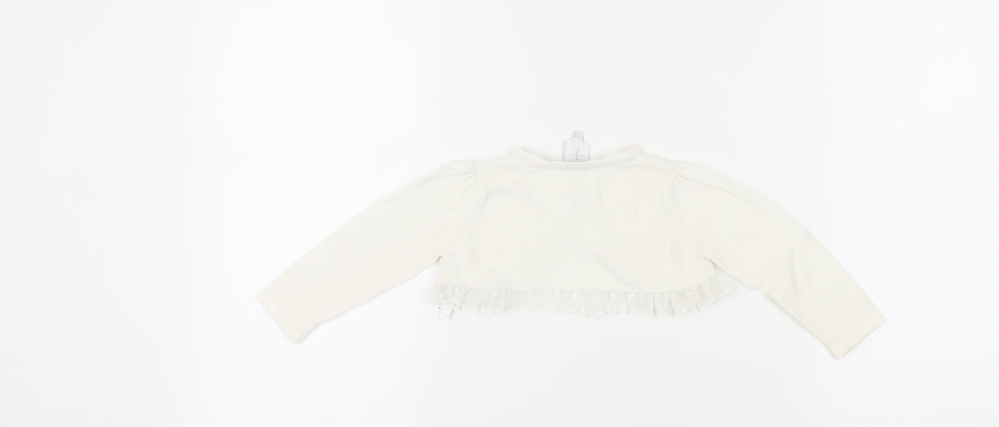Jasper Conran Girls White Shrug 12-18 Months