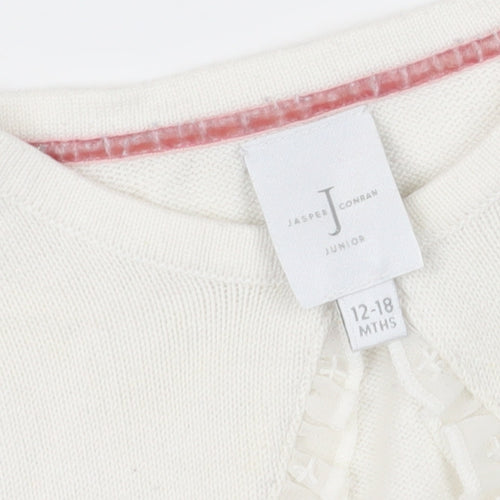 Jasper Conran Girls White Shrug 12-18 Months