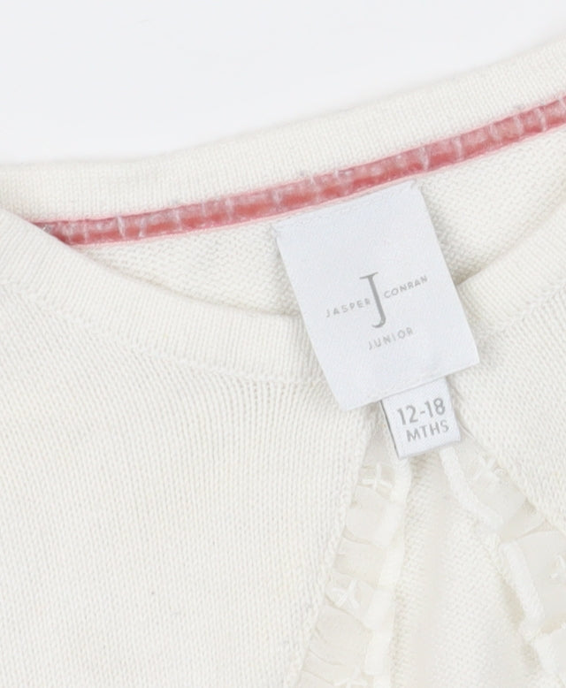Jasper Conran Girls White Shrug 12-18 Months