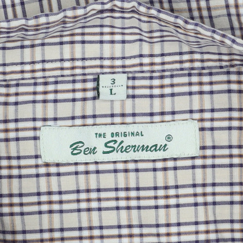 Ben Sherman Men's Multicoloured Plaid Shirt L