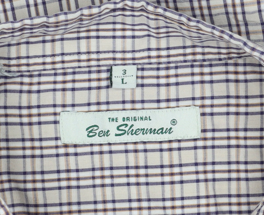 Ben Sherman Men's Multicoloured Plaid Shirt L