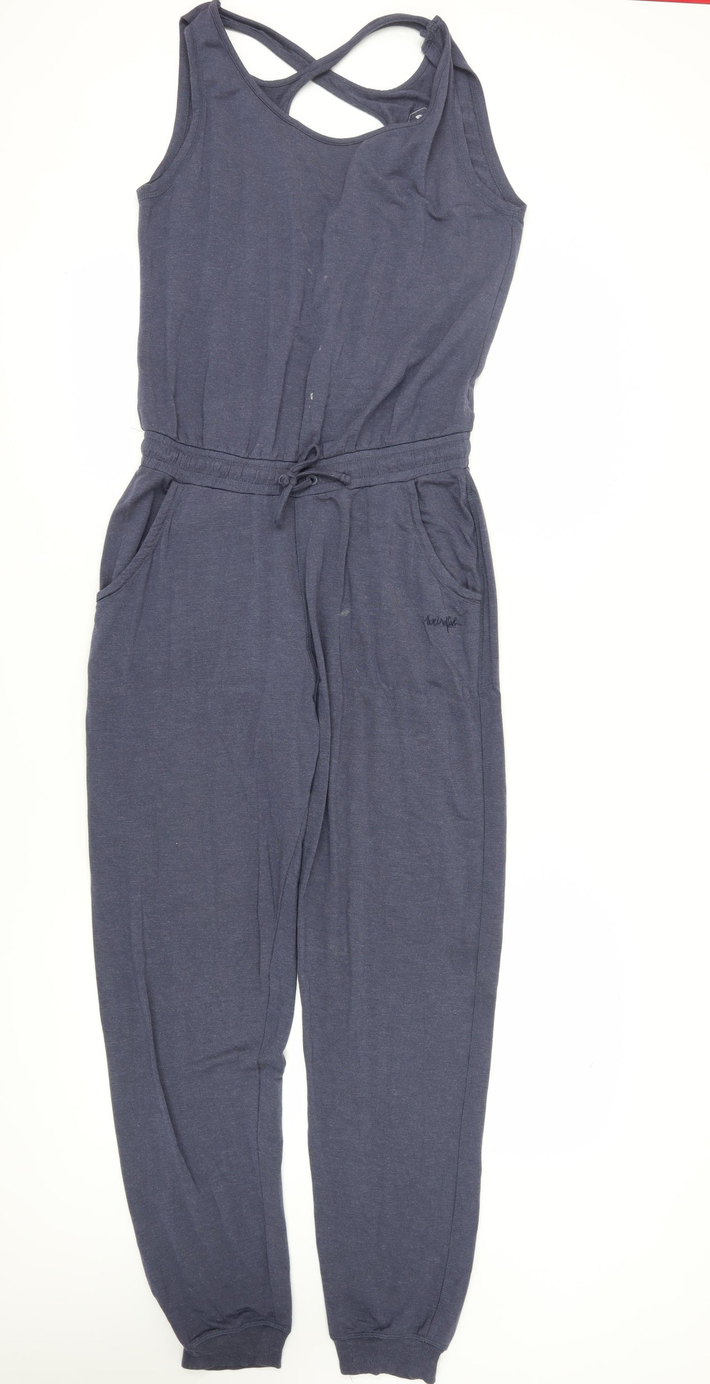 Weird Fish Women's Blue Jumpsuit Size 10 Relaxed Fit