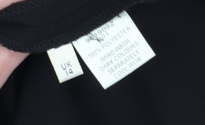 Viyella Women's Black Blazer, UK 14, Mid-Length, Elegant