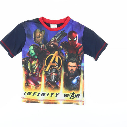 Marvel Avengers Boys Graphic T-Shirt, Multicoloured, 5-6 Years