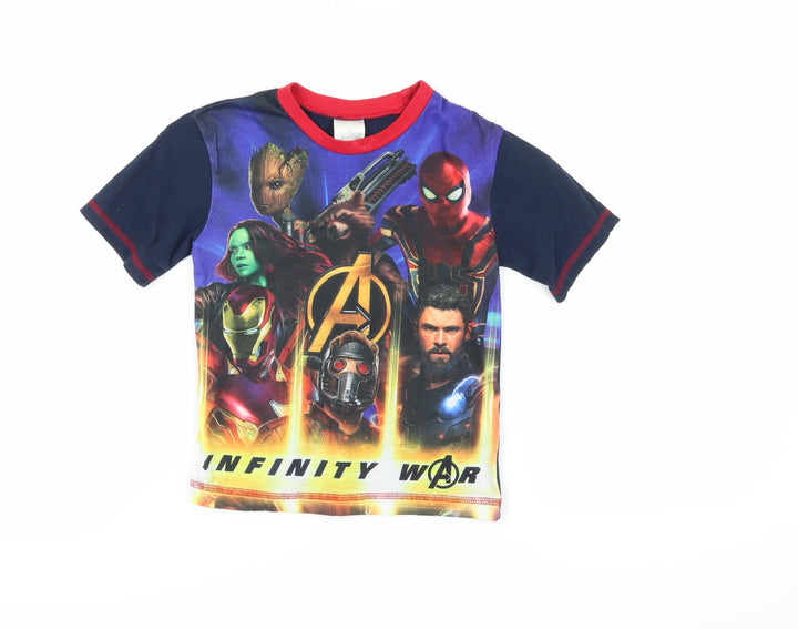 Marvel Avengers Boys Graphic T-Shirt, Multicoloured, 5-6 Years
