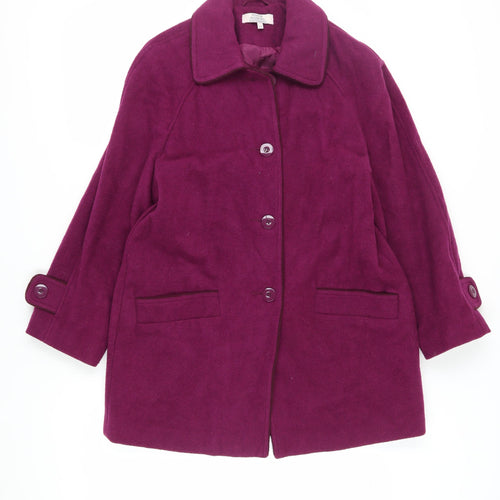 Honor Millburn Women’s Purple Wool Overcoat Size 12