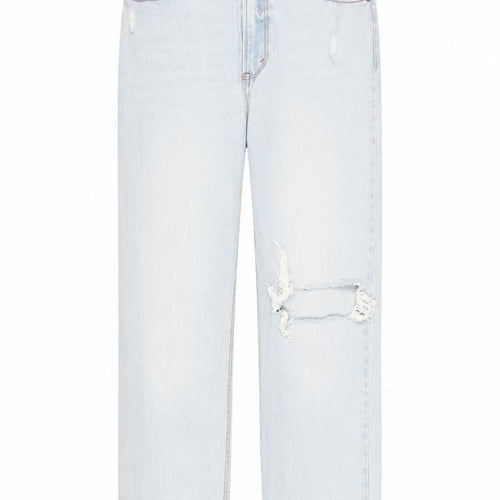 Abercrombie & Fitch Women's Blue High Rise Straight Jeans