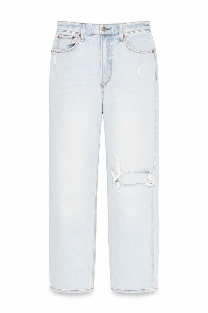 Abercrombie & Fitch Women's Blue High Rise Straight Jeans