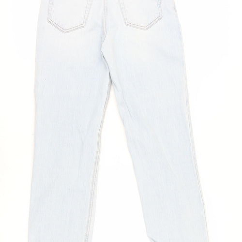Abercrombie & Fitch Women's Blue High Rise Straight Jeans