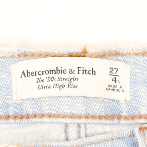 Abercrombie & Fitch Women's Blue High Rise Straight Jeans
