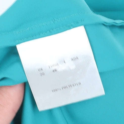 Windsmoor Women's Green Bow Accent Blouse Size 20