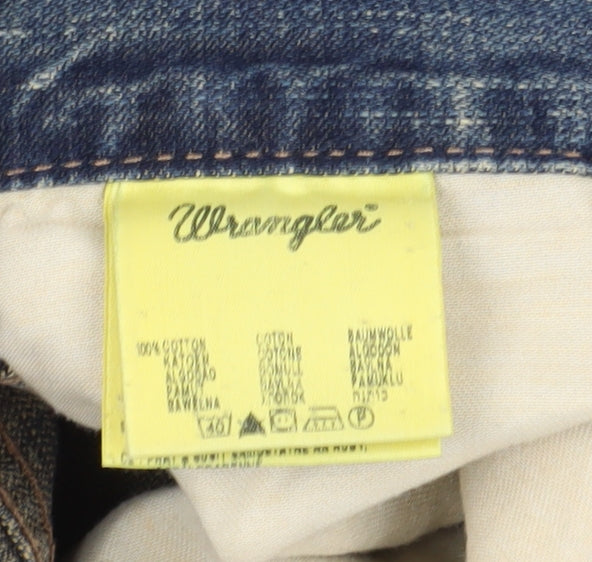 Wrangler Men's Blue Straight Jeans, Size 34, Relaxed Fit