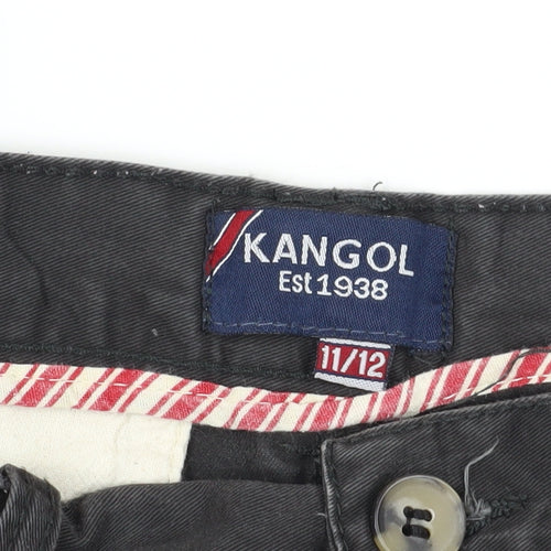 Kangol Boys Black Trousers Size 11-12Y Regular Fit