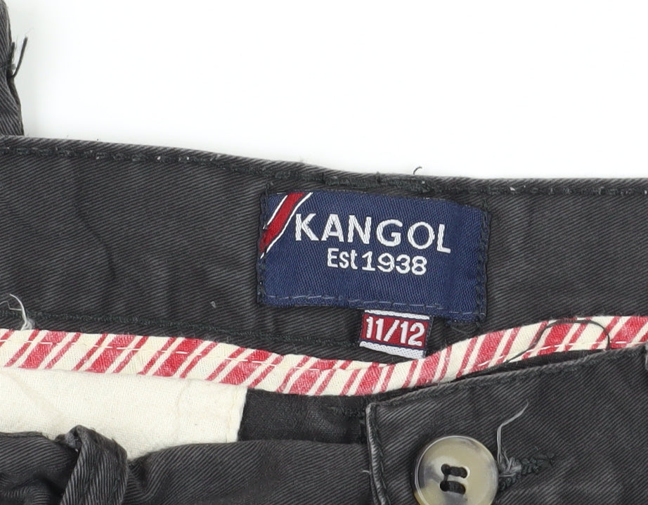Kangol Boys Black Trousers Size 11-12Y Regular Fit