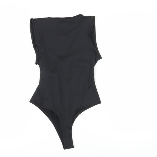 Jeff Banks Black Sleeveless Bodysuit, Women, Size 8-10, V-Neck