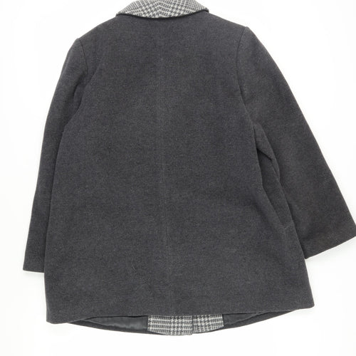 Eastex Women's Grey Wool Blend Mid-Length Coat Size 16