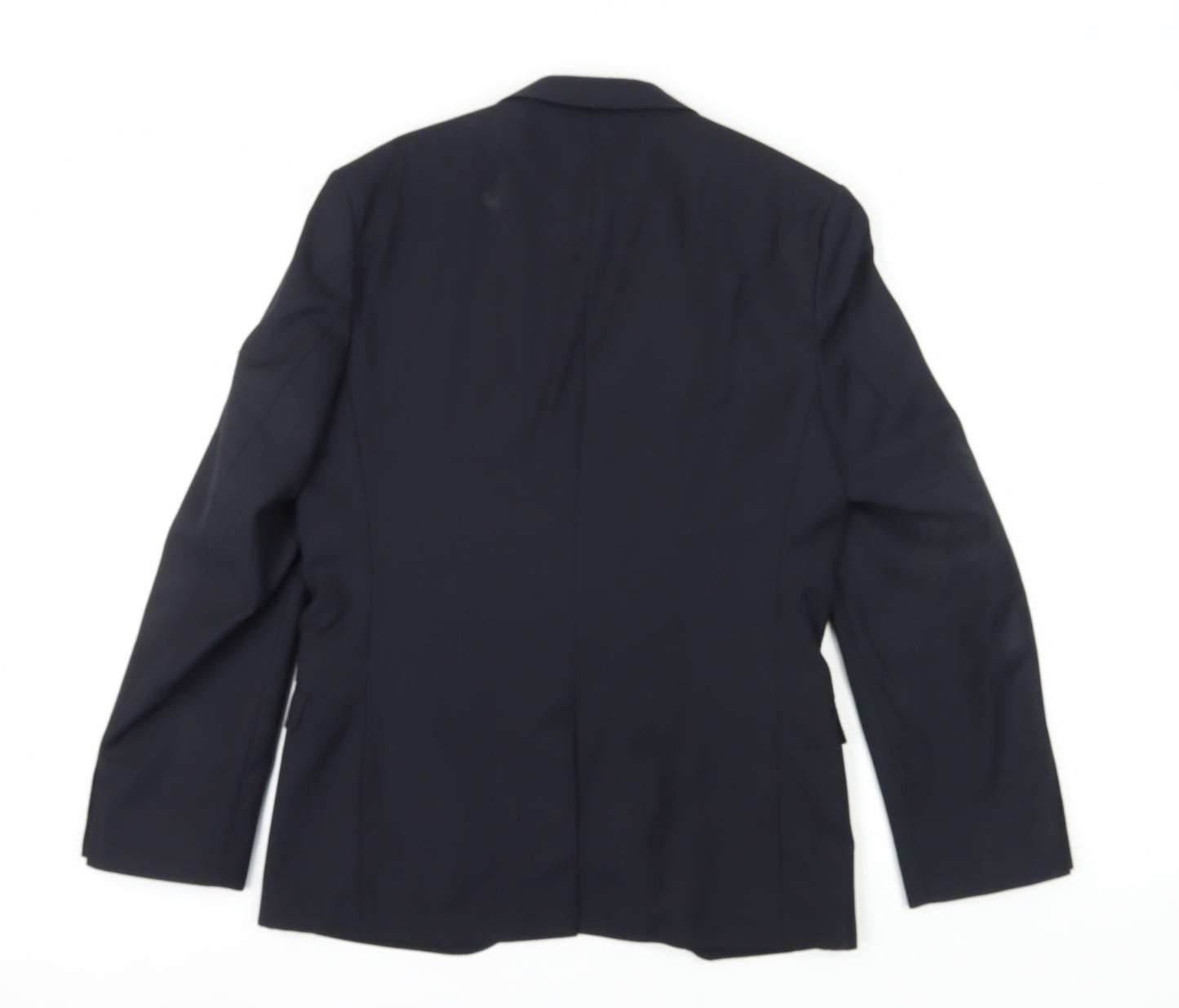 Ben Sherman Men's Black Single Breasted Wool Blend Blazer Jacket Size 38 Regular