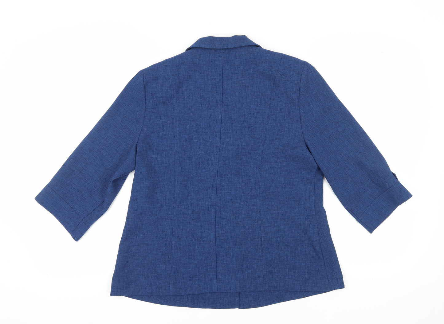 Eastex Women's Blue Three-Button Blazer - Size 14