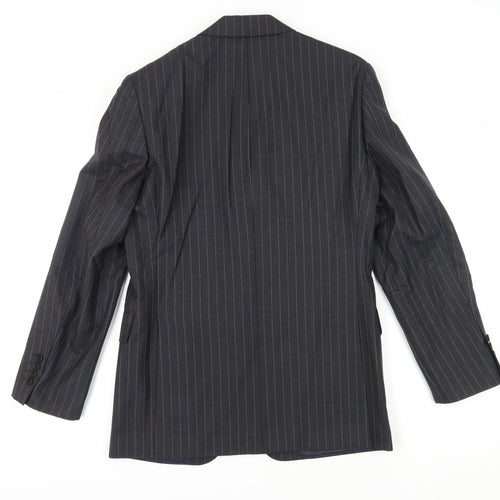 Austin Reed Men's Grey Striped Blazer, Size 38R, Formal