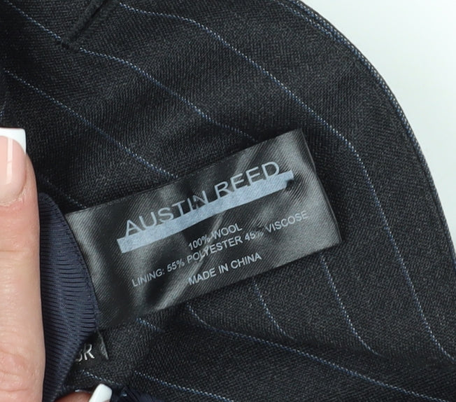 Austin Reed Men's Grey Striped Blazer, Size 38R, Formal