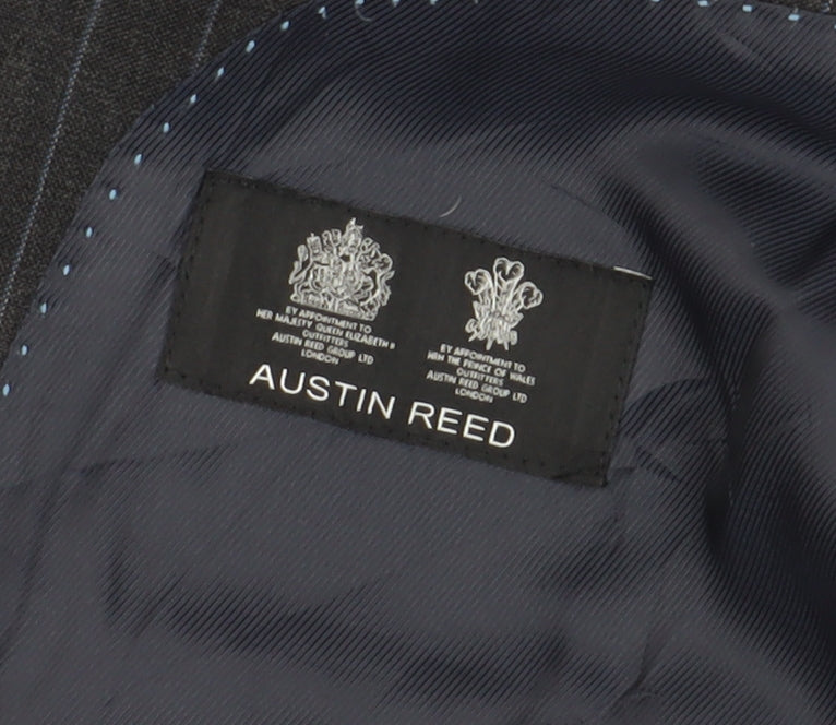 Austin Reed Men's Grey Striped Blazer, Size 38R, Formal