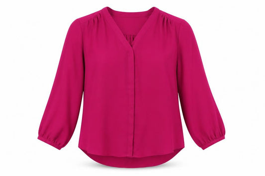 Lauren Ralph Lauren Women’s Pink V-Neck Blouse L