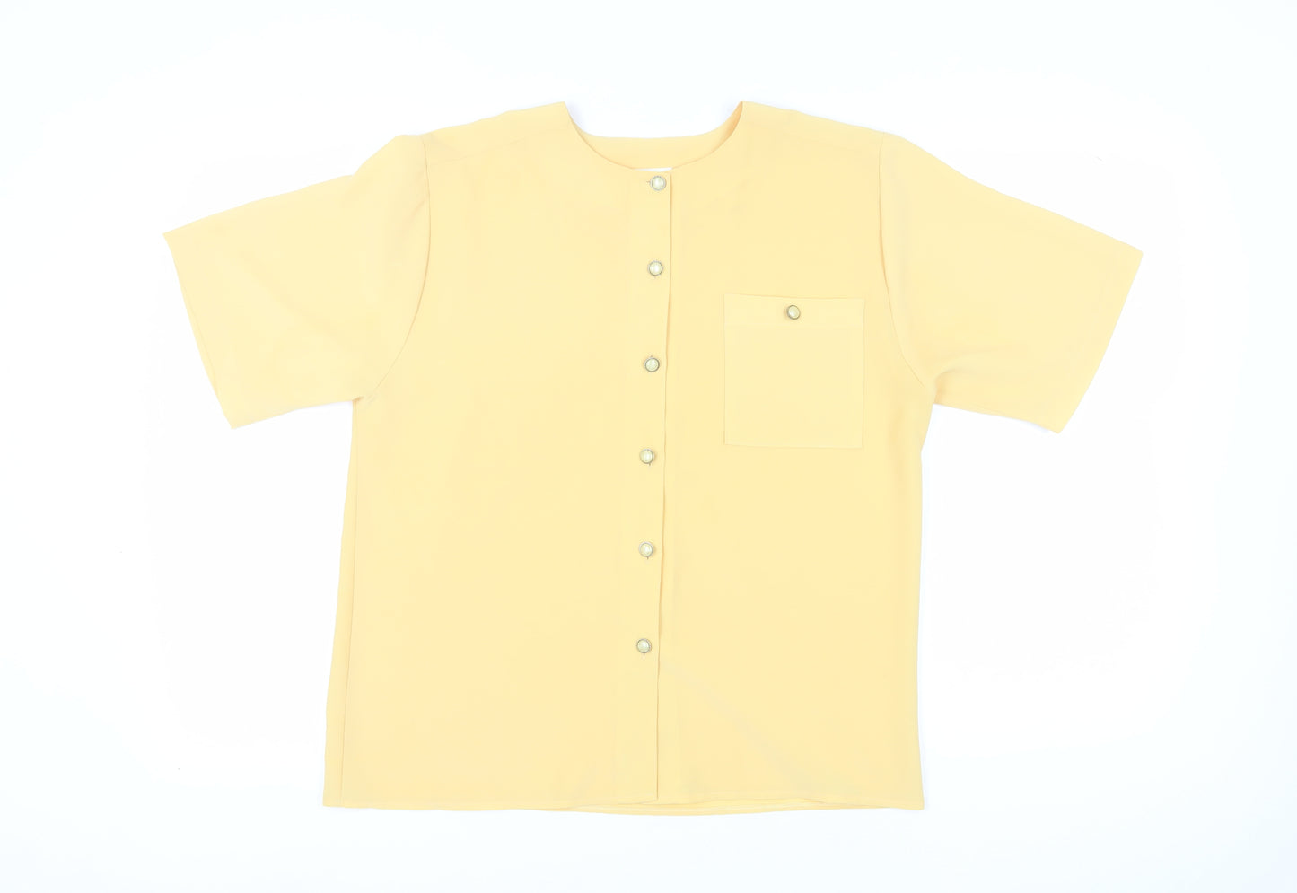 Amari Women's Button-Up Top in Yellow, Size 16