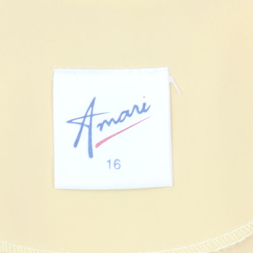 Amari Women's Button-Up Top in Yellow, Size 16