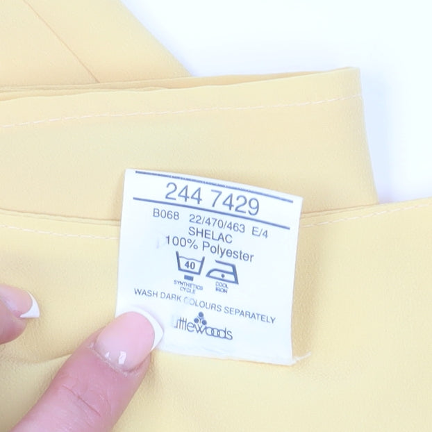 Amari Women's Button-Up Top in Yellow, Size 16