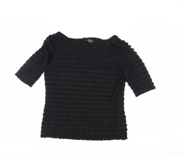 Alexon Women's Black Boat Neck 3/4 Sleeve Blouse