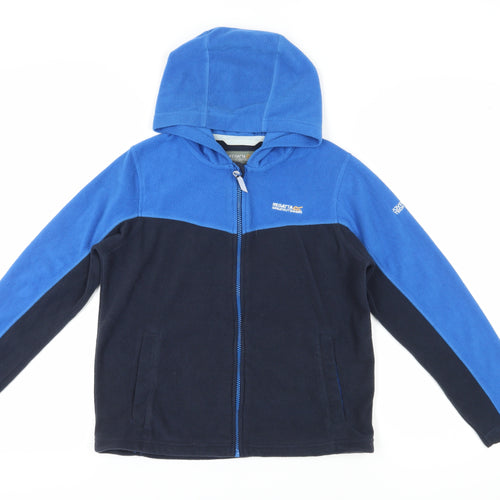 Regatta Boys Blue Fleece Hooded Jacket - Size 11