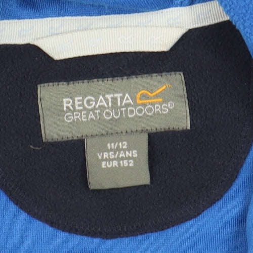 Regatta Boys Blue Fleece Hooded Jacket - Size 11