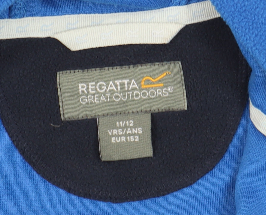 Regatta Boys Blue Fleece Hooded Jacket - Size 11