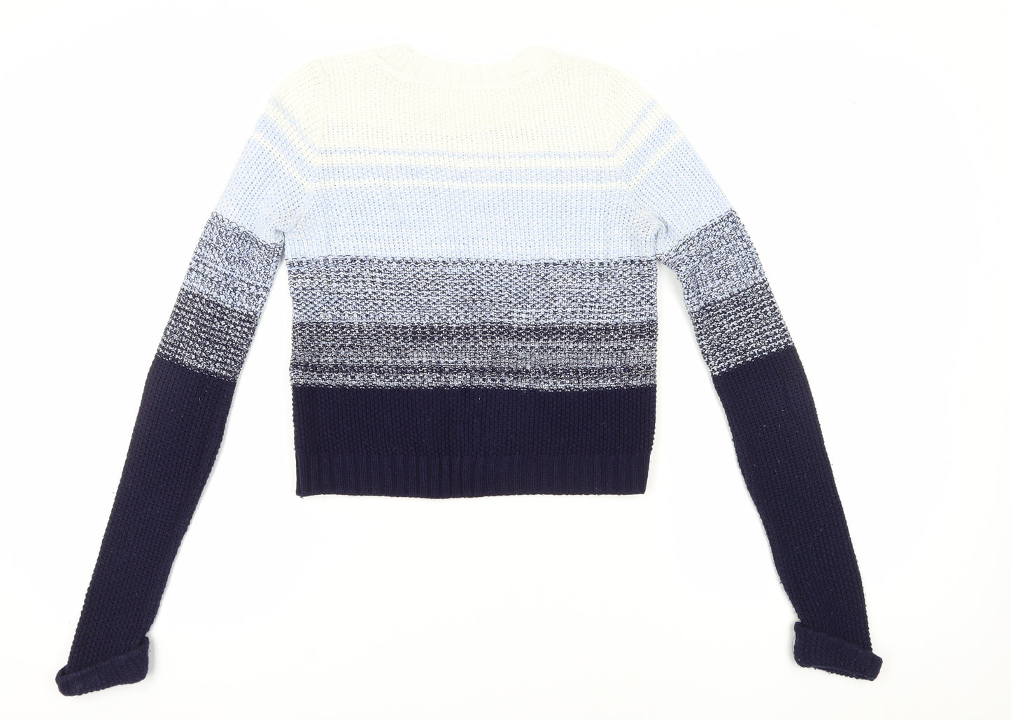 SoulCal Women's Blue Cable-Knit Jumper Size 8