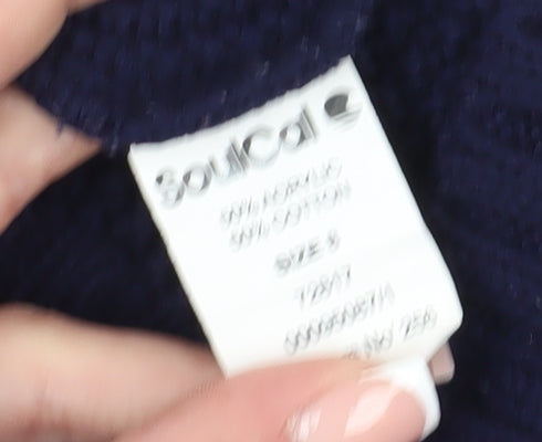 SoulCal Women's Blue Cable-Knit Jumper Size 8