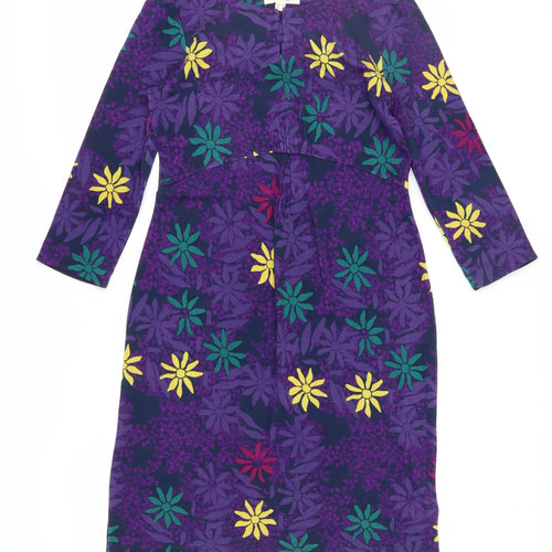 White Stuff Women's Multicoloured Floral Shift Dress Size 10