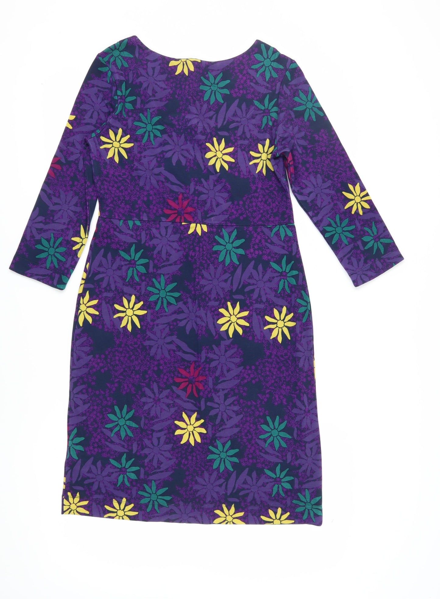 White Stuff Women's Multicoloured Floral Shift Dress Size 10