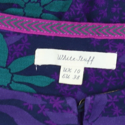 White Stuff Women's Multicoloured Floral Shift Dress Size 10