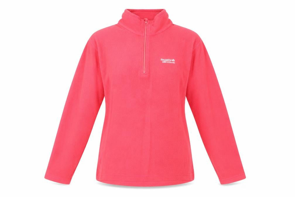 Front view of Regatta Women's Pink Fleece Sweatshirt, size 10