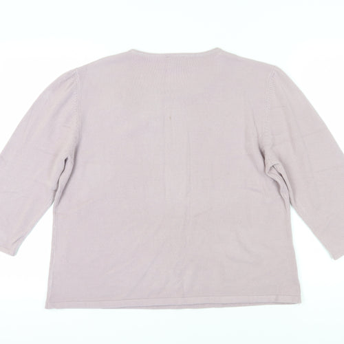 Eastex Women’s Beige 3/4 Sleeve Pullover Jumper