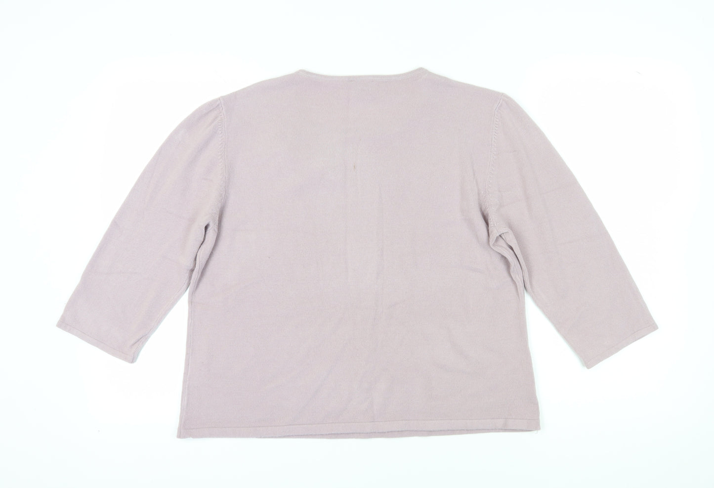 Eastex Women’s Beige 3/4 Sleeve Pullover Jumper