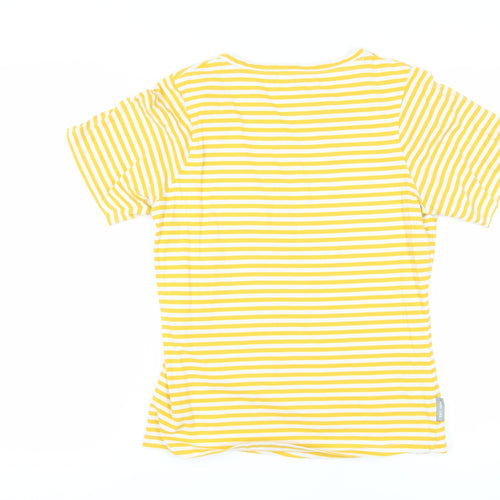 Peter Storm Women Yellow Stripe T-Shirt Size 14