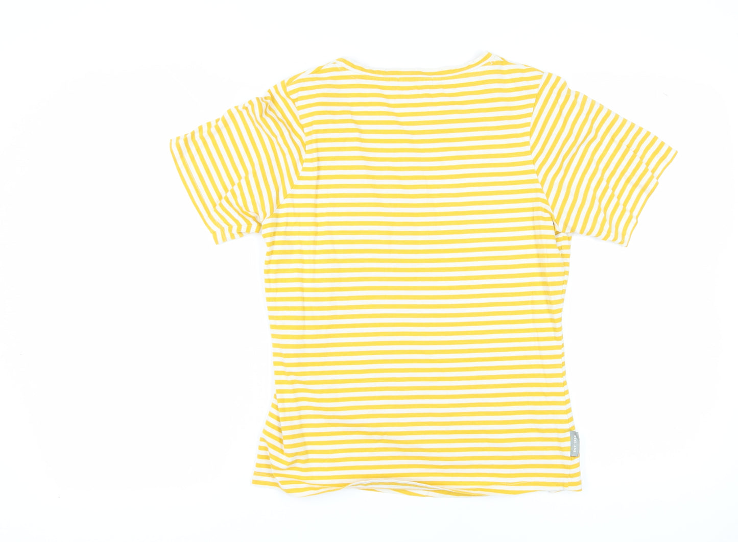 Peter Storm Women Yellow Stripe T-Shirt Size 14