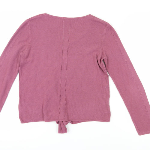 White Stuff Women's Pink V-Neck Pullover Jumper Size 8