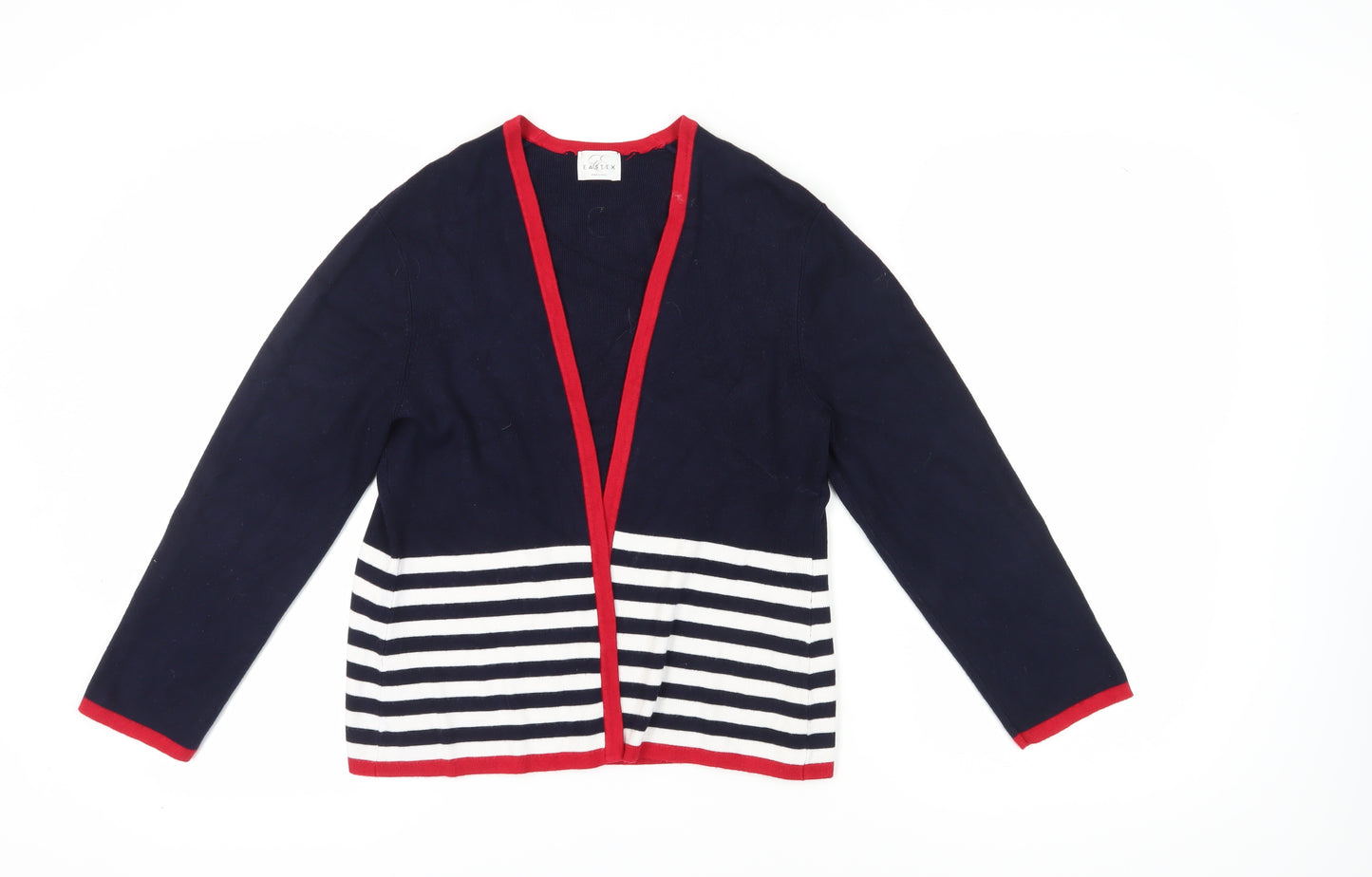 Eastex Women's Blue Striped Cardigan, Size 12