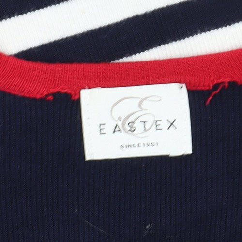 Eastex Women's Blue Striped Cardigan, Size 12