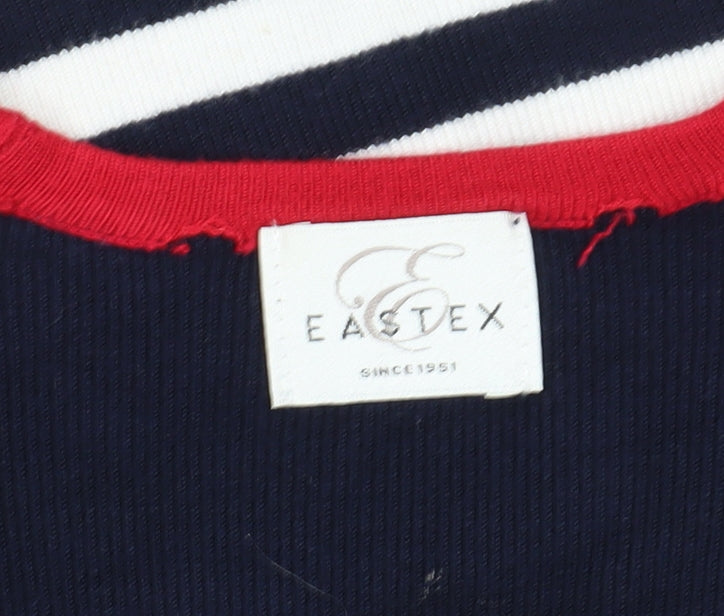 Eastex Women's Blue Striped Cardigan, Size 12