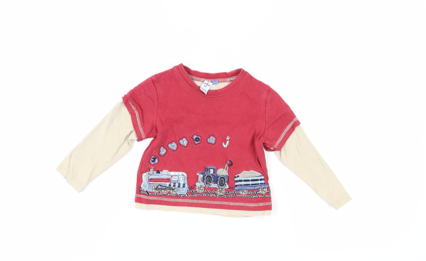Jasper Conran Unisex Red Train T-Shirt, 12-18 Months